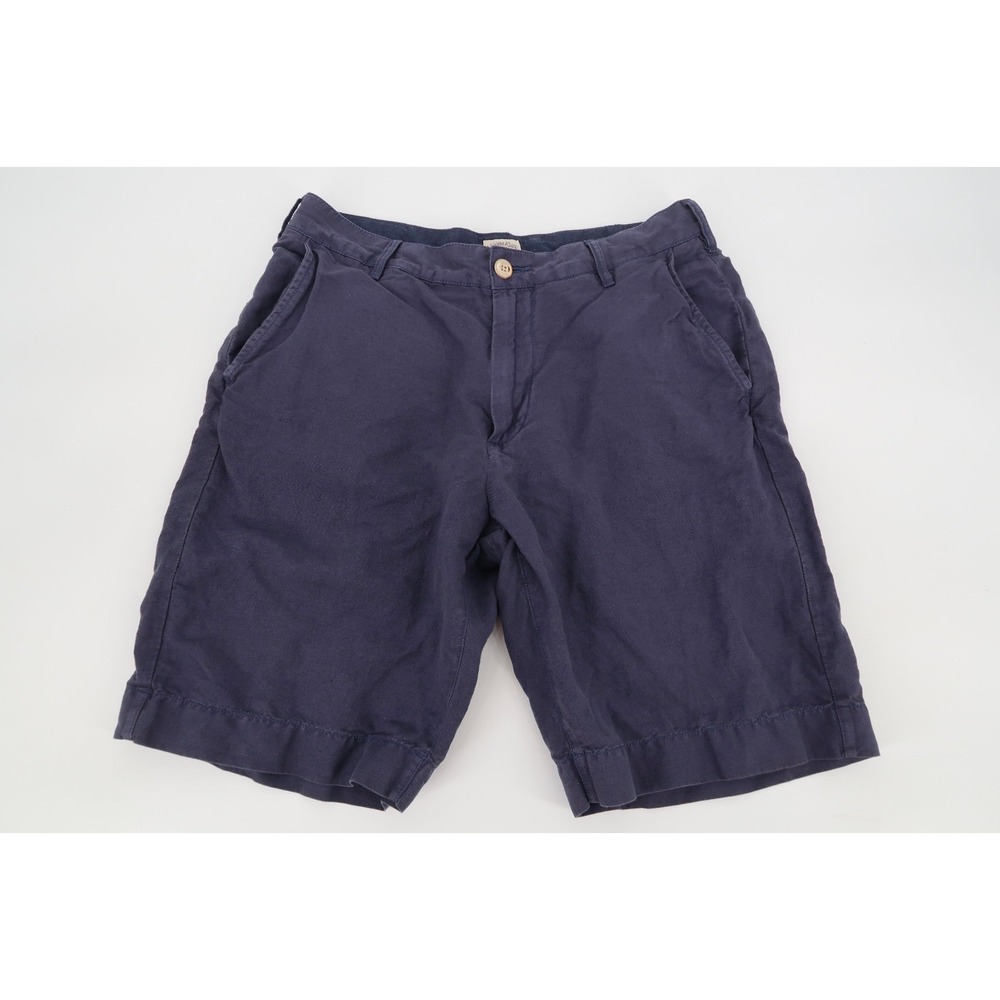 Faherty Malibu Shorts Cotton Linen Blend Summer Dark Navy Men's Size 30